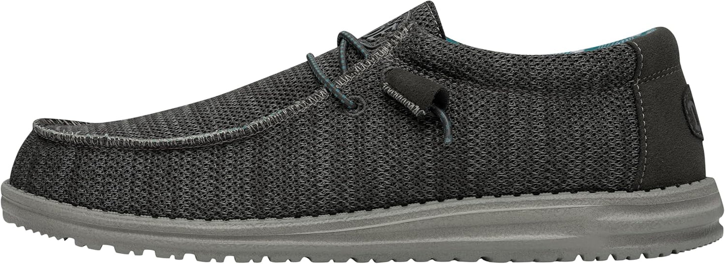 HEYDUDE Men's Wally Sox Comfortable Lace Up Loafers for Travel