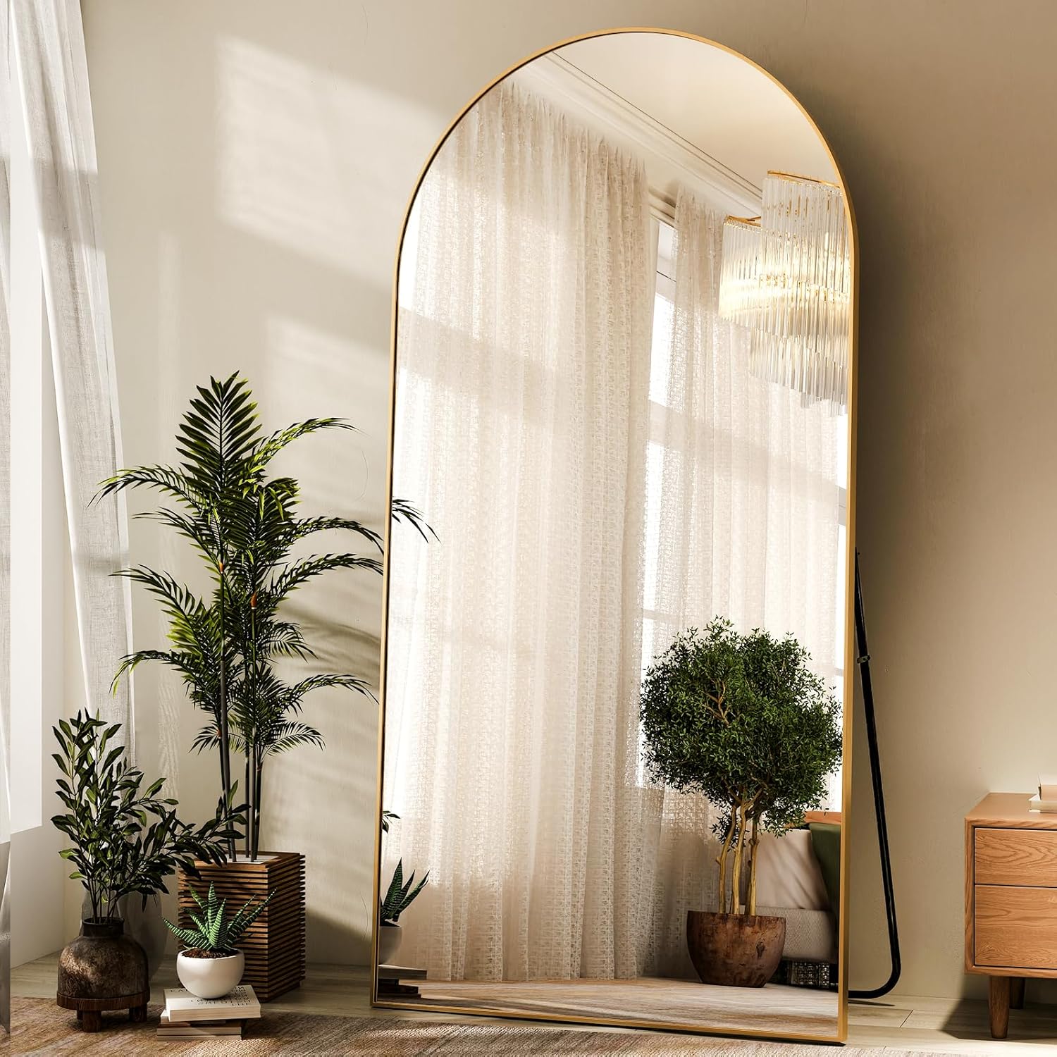 Arched Full Length Mirror 71in x 30in for Home Decor