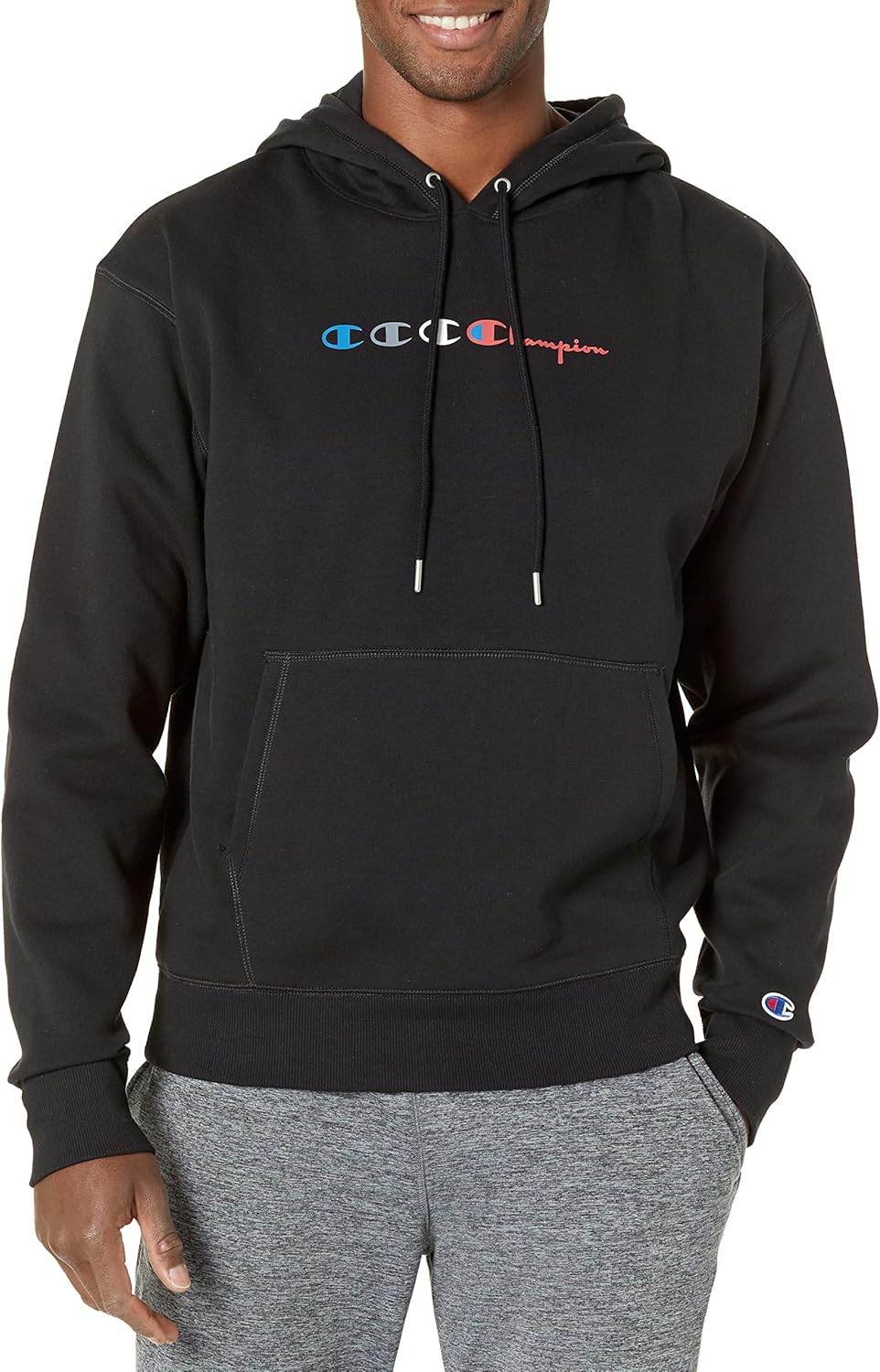 Champion Men's Iconic Logo Fleece Hoodie