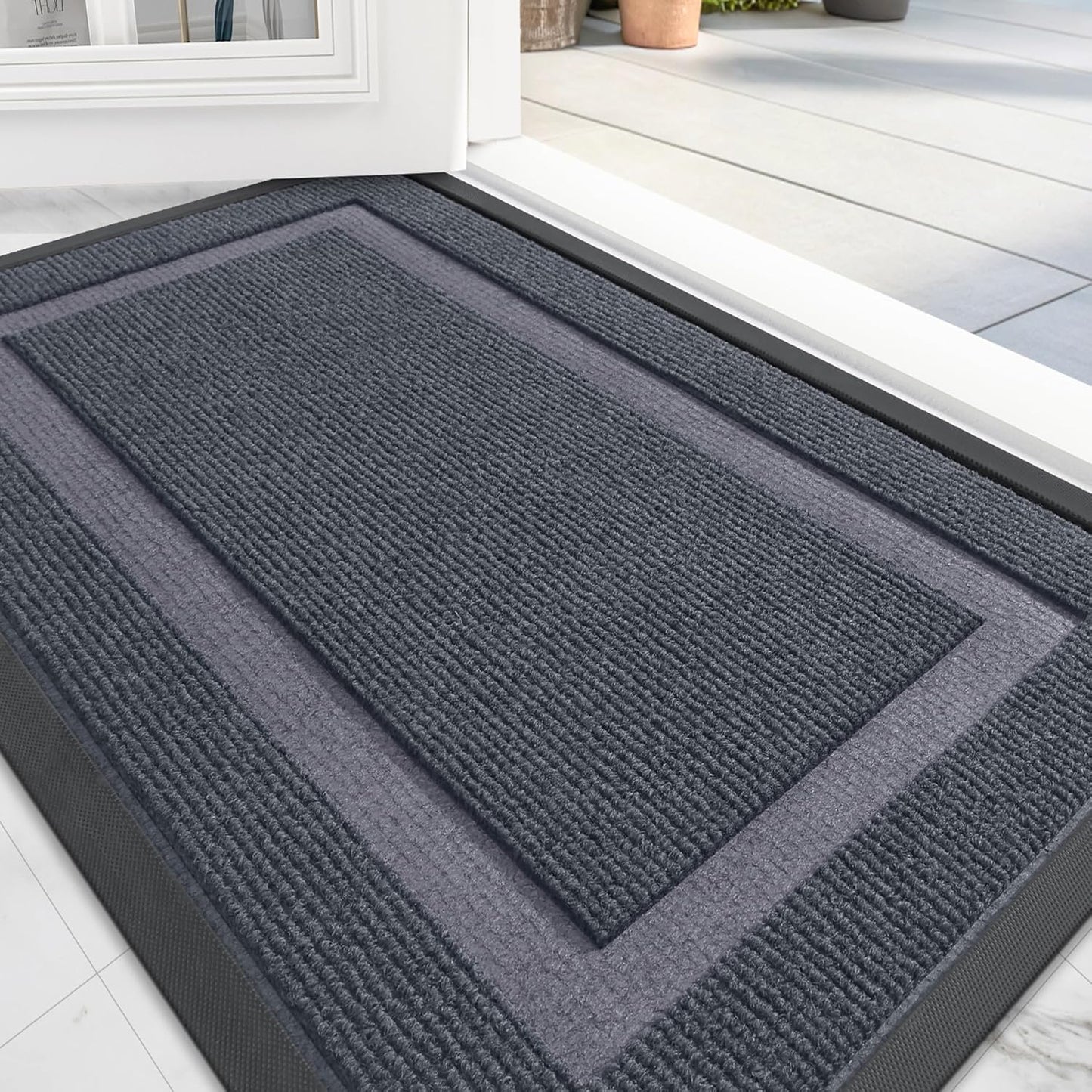 OLANLY Front Door Mat for Indoor Outdoor Use, Waterproof Design
