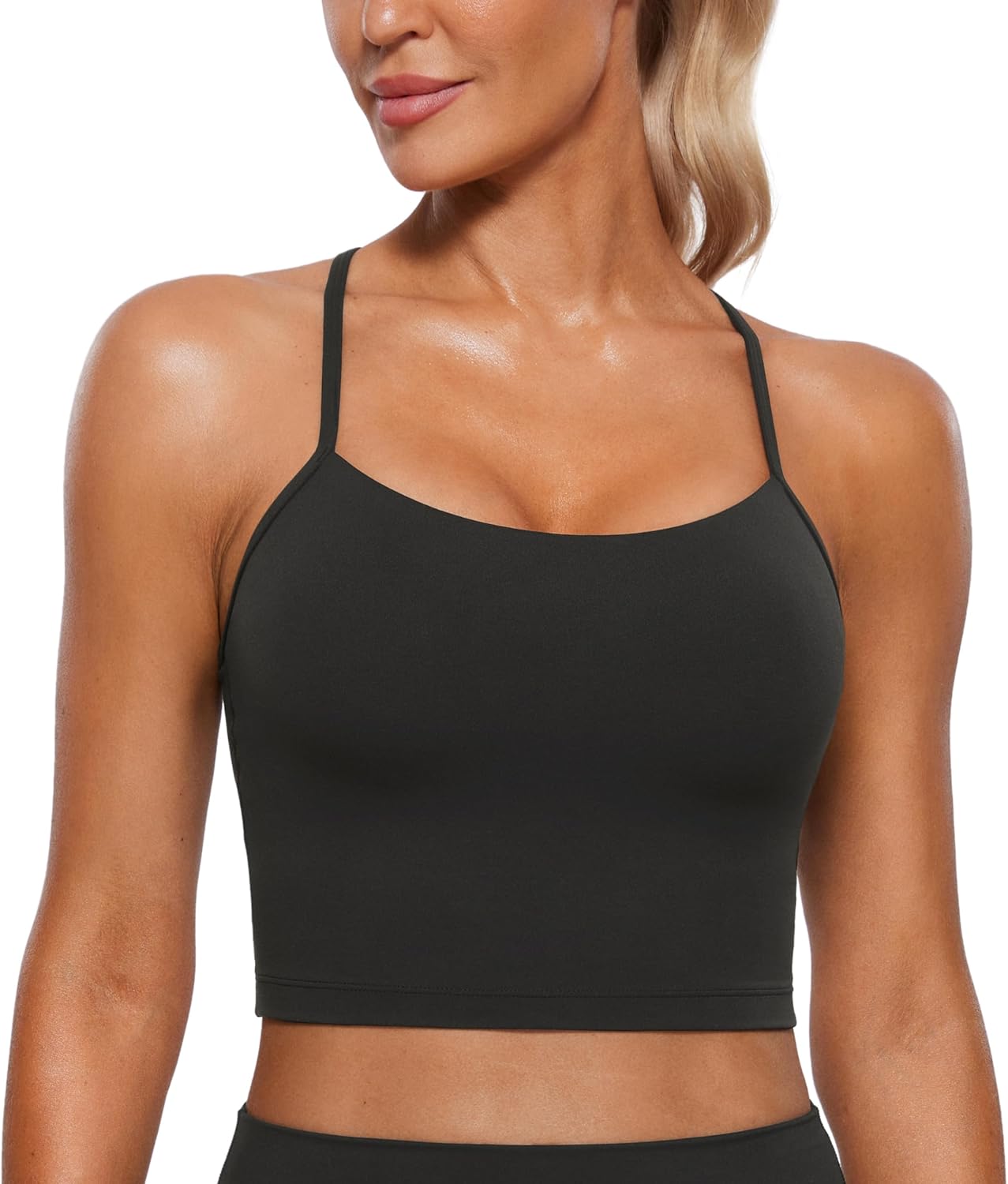 CRZ YOGA Womens Butterluxe Y Back Longline Sports Bras Review