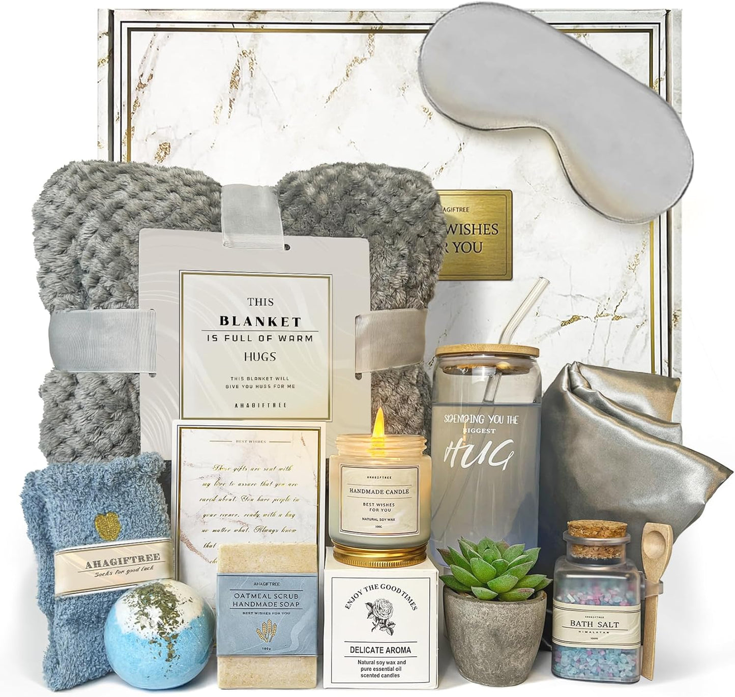 Get Well Soon Gift Baskets - 12PC Care Package for Women