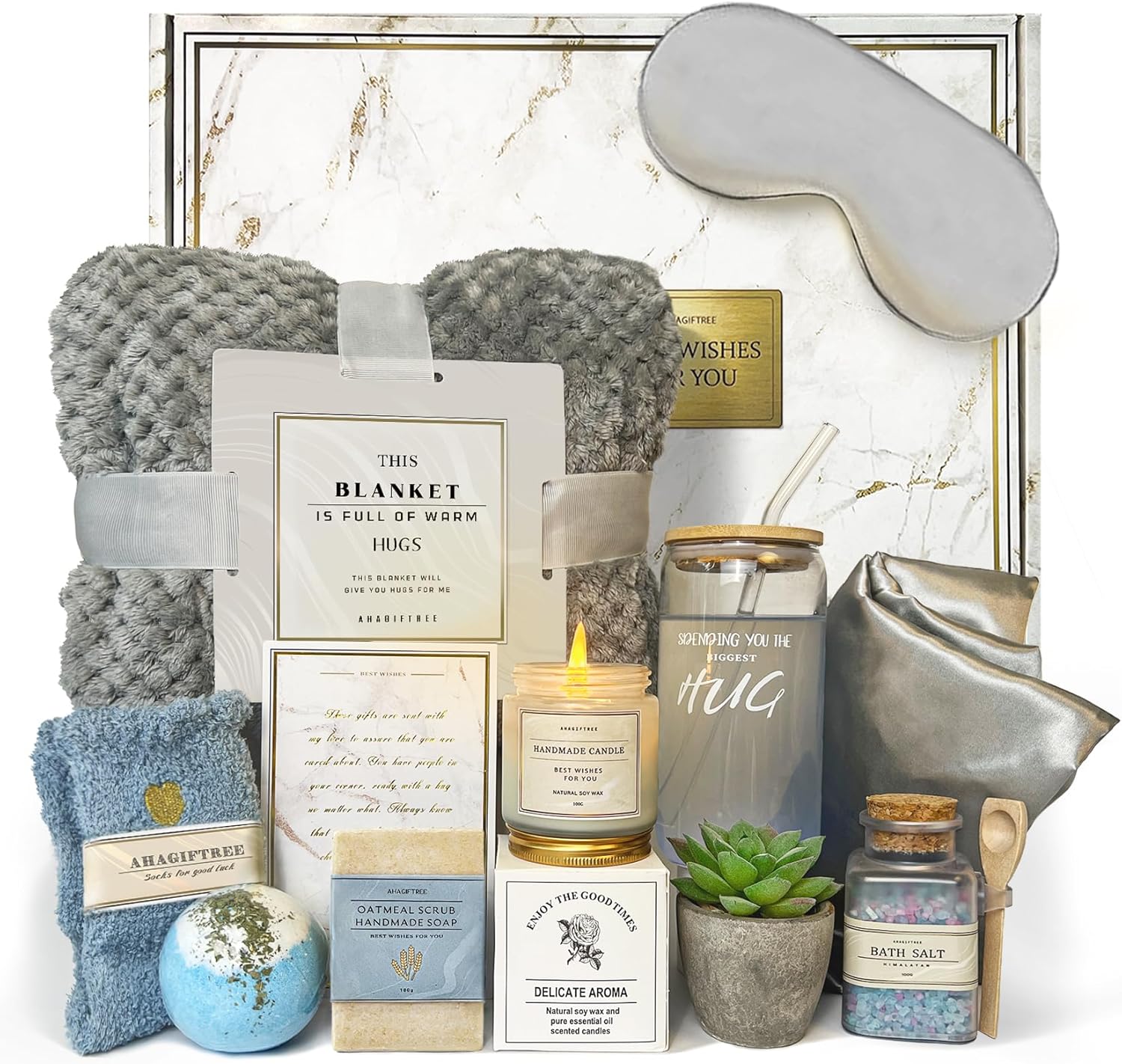 Get Well Soon Gift Baskets - 12PC Care Package for Women