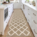 SHACOS Runner Rug 2x8 ft Beige - Durable Dirt Trapper Runner