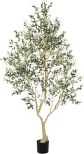 8ft Faux Olive Tree - Realistic Artificial Olive Tree for Home Decor