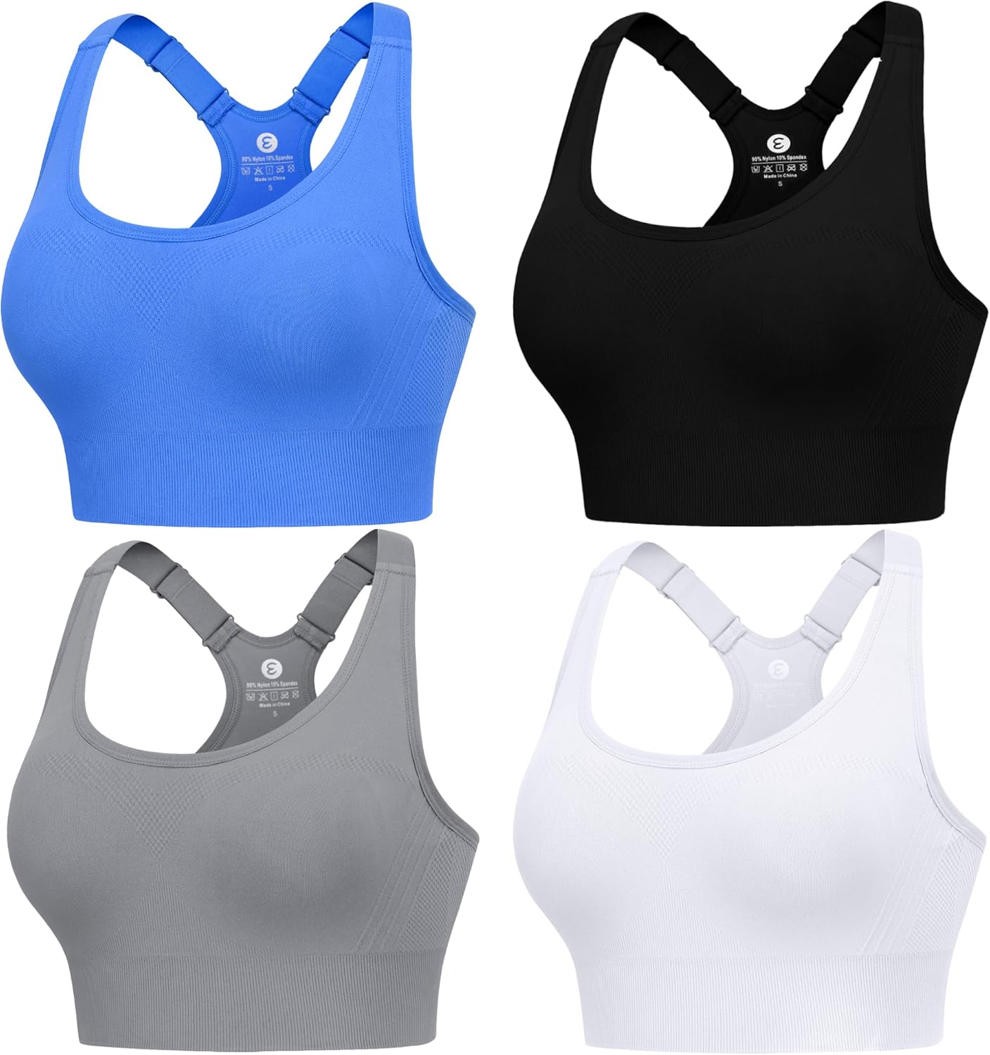 Evcute Adjustable Sports Bras for Women - High Support Pack