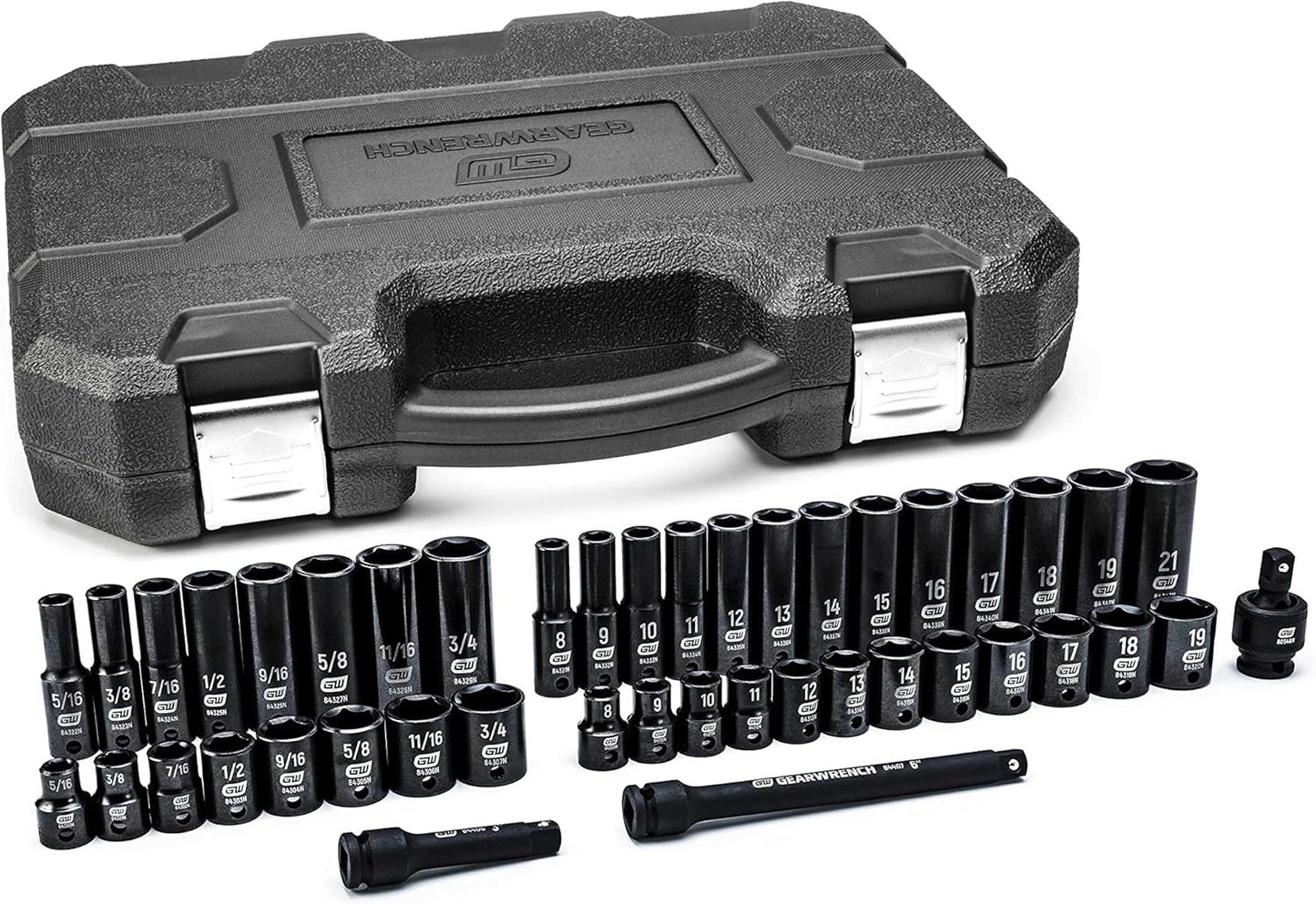 GEARWRENCH 44 Pc. 3/8 Drive Impact Socket Set for Professionals