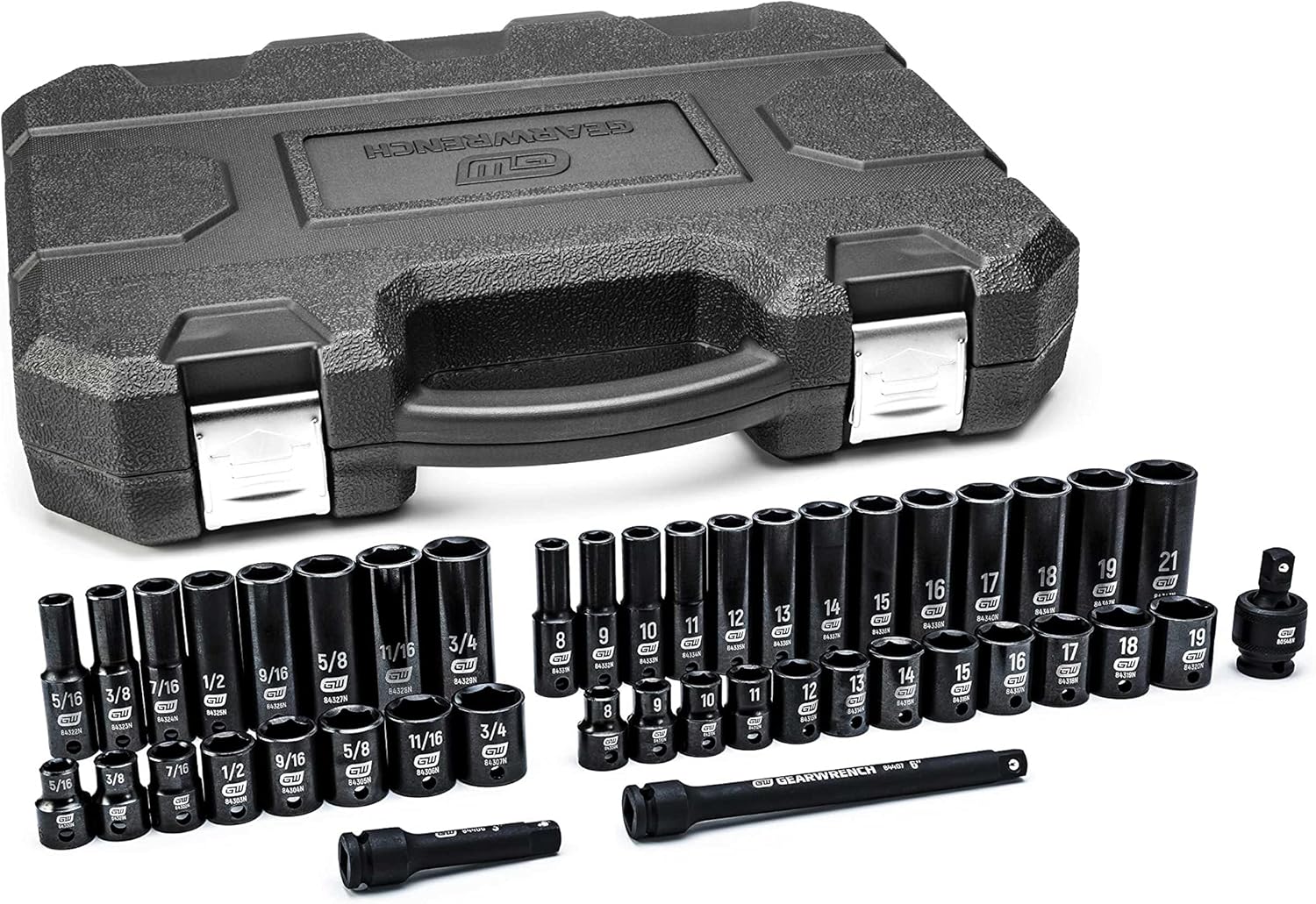 GEARWRENCH 44 Pc. 3/8 Drive Impact Socket Set for Professionals