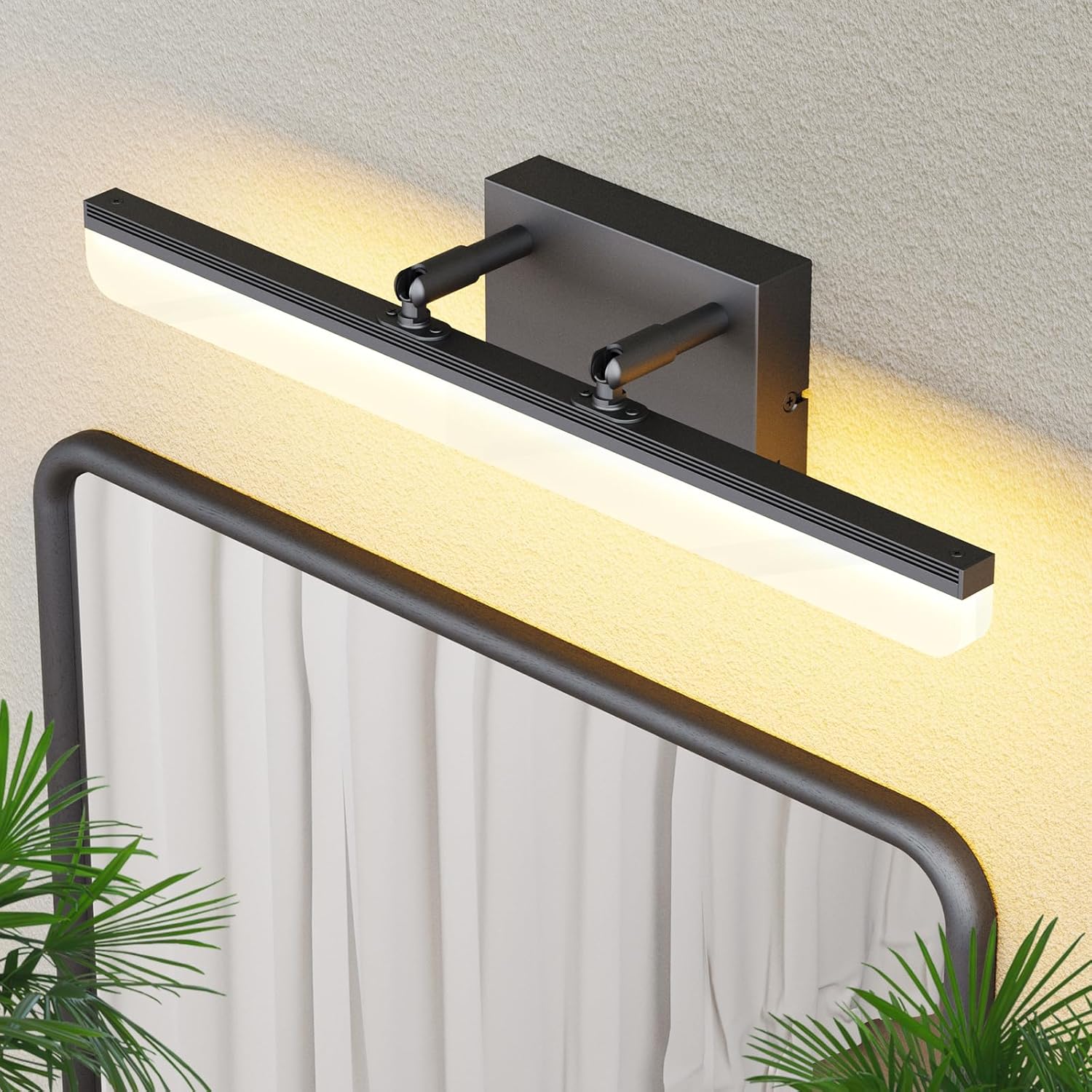 15.7 Black LED Bathroom Vanity Light for Modern Spaces