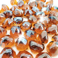 19 Pound Fire Glass Diamonds 1/2 in Tempered Amber - Boosts Heat