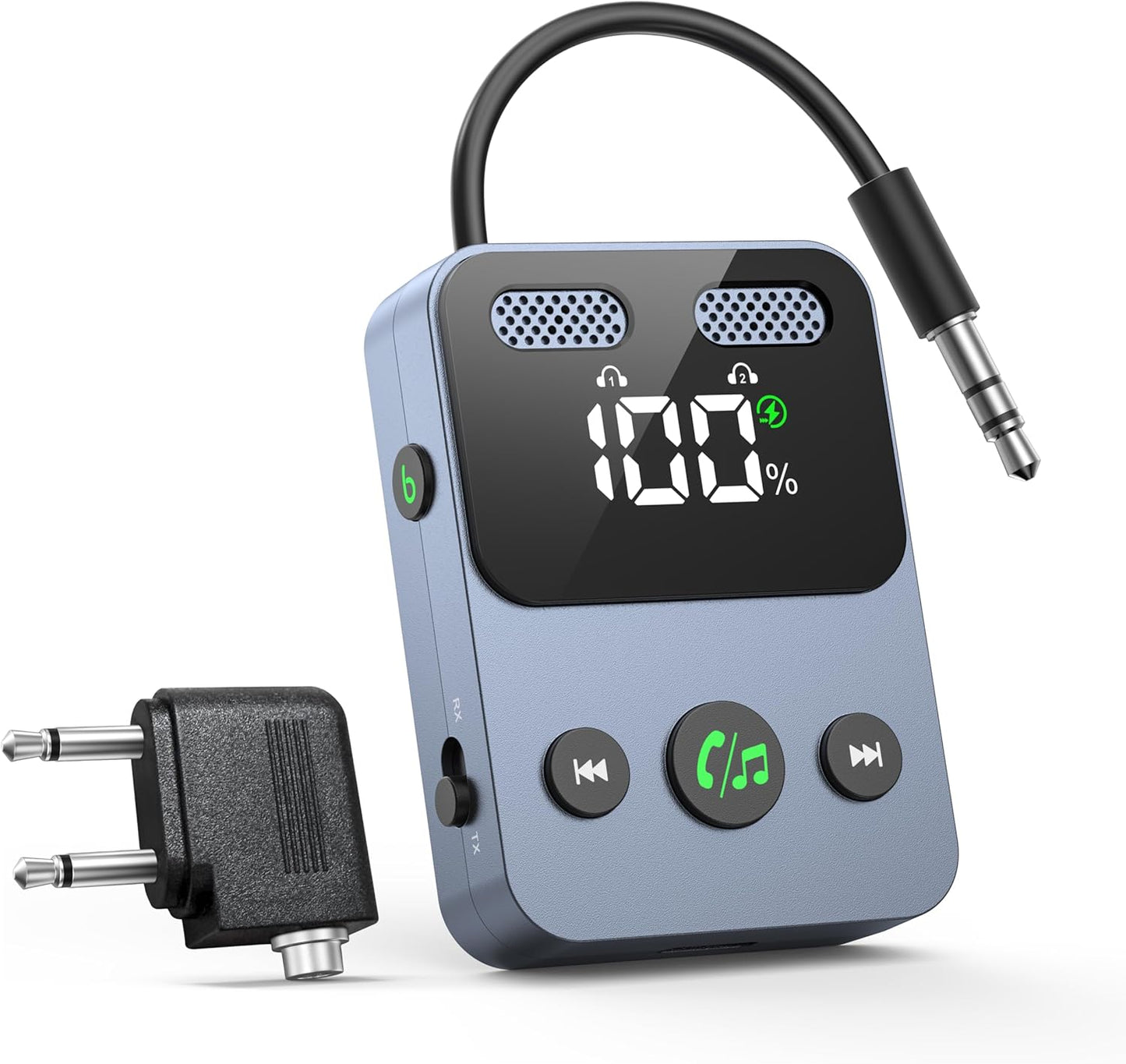 BabbleCom 2-in-1 Bluetooth Adapter - Dual Connectivity