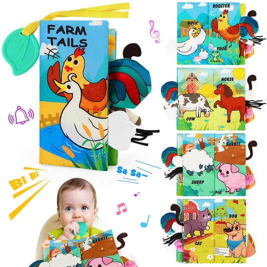 Interactive Baby Crinkle Book with Teethers