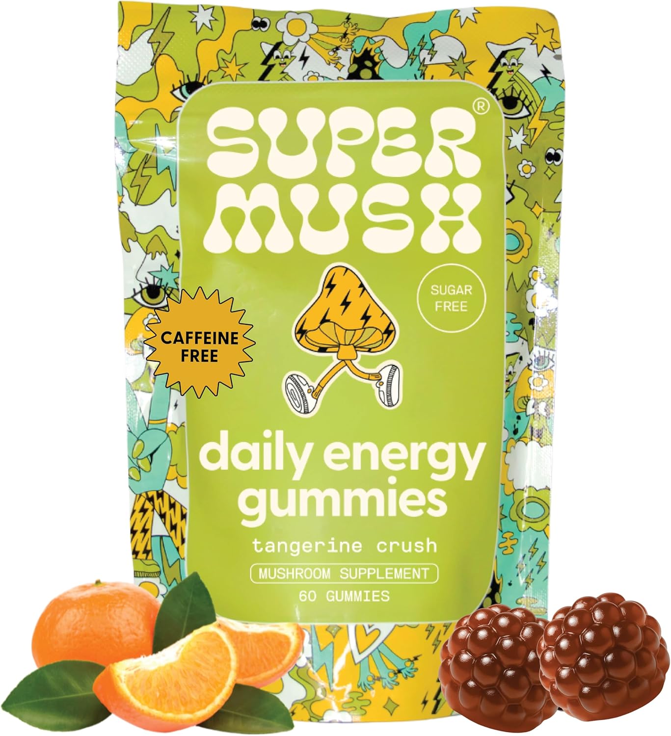 Energy Mushroom Gummies with Lions Mane for Focus and Stamina