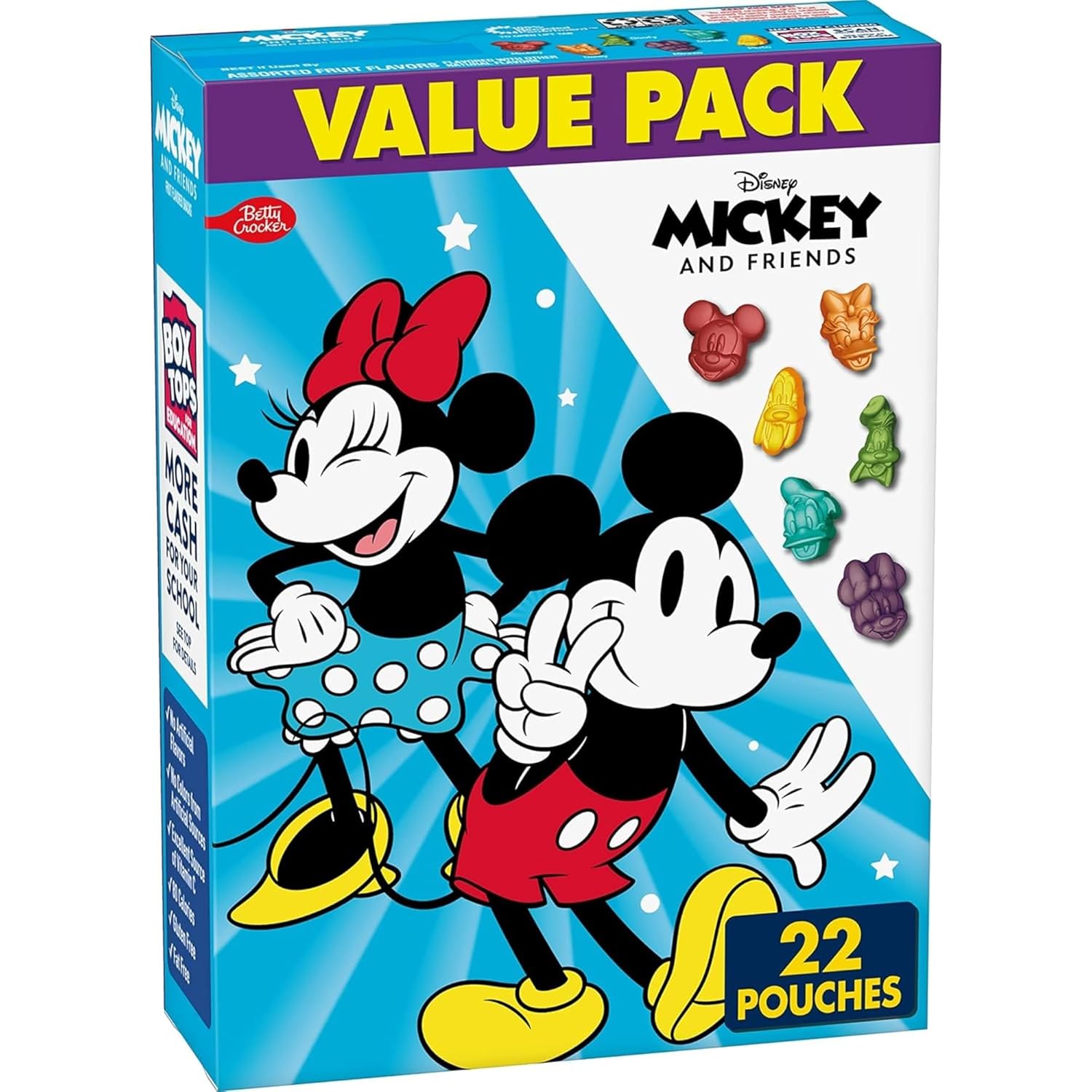 Mickey & Friends Fruit Snacks, Gluten-Free Treats - 22 Ct