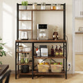 YITAHOME Microwave Stand and Bakers Rack with Power Outlet for Kitchen