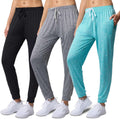 Women's Ultra-Soft Silky Dry Fit Lounge Joggers 3 Pack (Style V1DH)