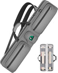 Pool Cue Case 4x5 with Multiple Pockets - Padded Sturdy Carry Case