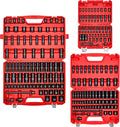 VEVOR 1/4 3/8 1/2 Drive Impact Socket Set, 210-Piece - Durable Pro