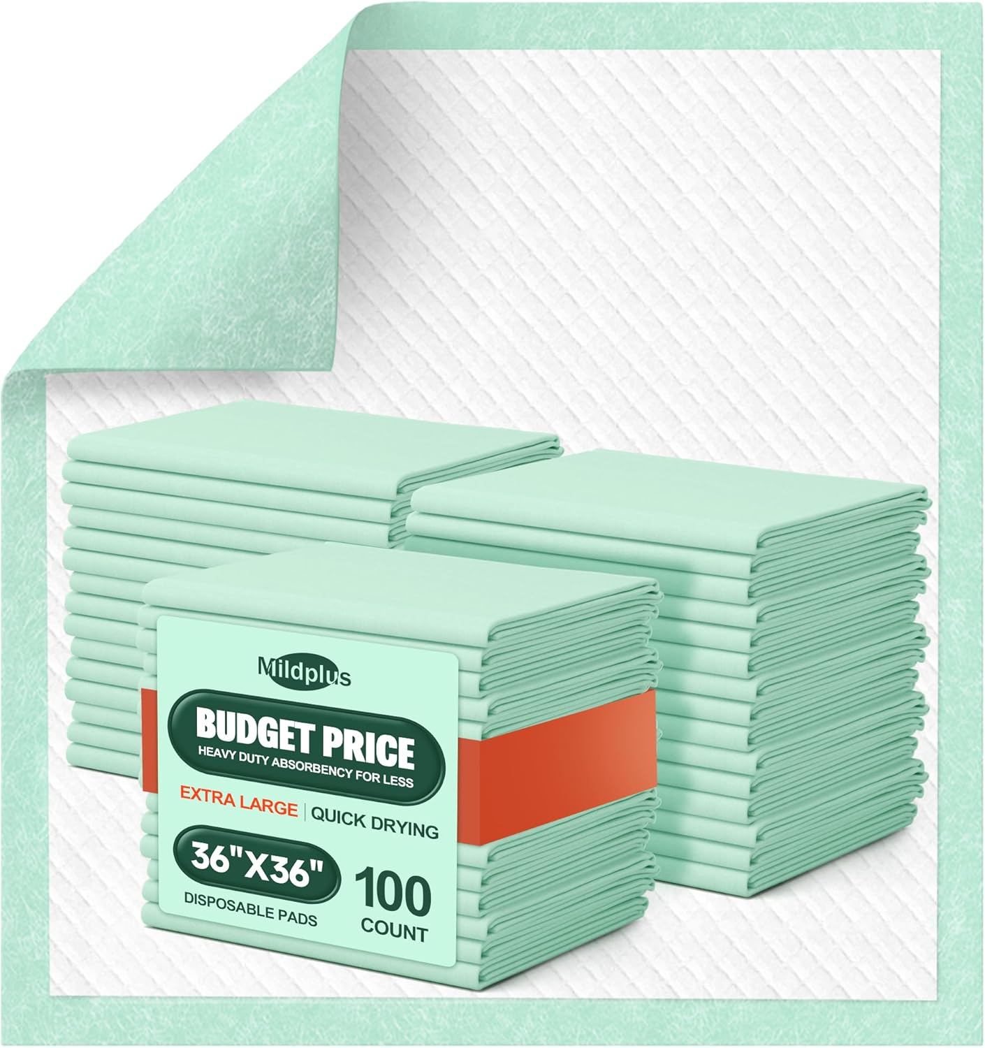 100 Count Disposable Bed Pads for Incontinence Care - XXL Size