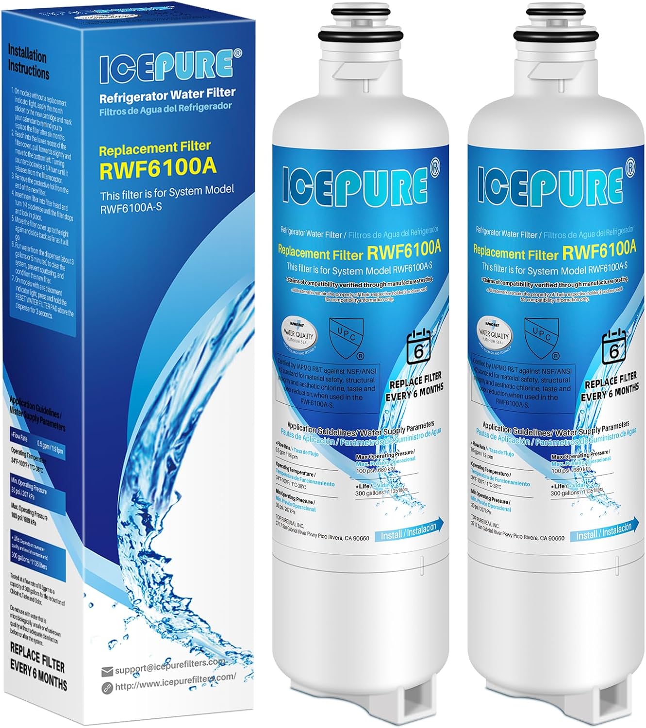 ICEPURE Refrigerator Water Filter Replacement for Bosch Models