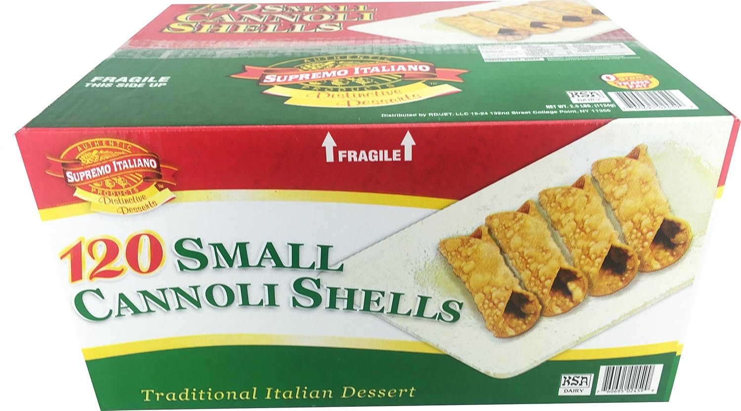 Supremo Italiano Small Cannoli Shells for Delicious Desserts