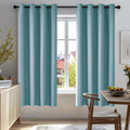 Blackout Curtains for Bedroom Set of 2 52W x 63L in - River Blue