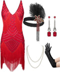 1920s Flapper Dress with Accessories for Great Gatsby Parties