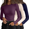 Ribbed Long Sleeve Women's Shirt by Ficerd for Trendy Layering