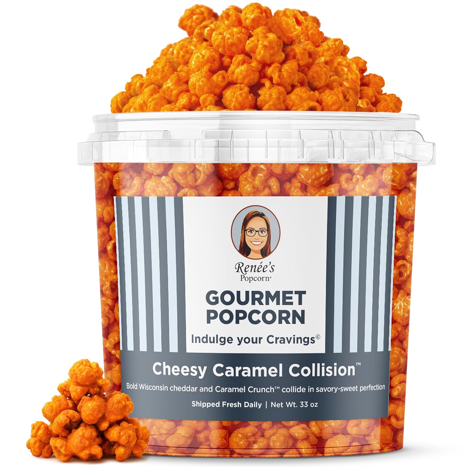 Renees Cheesy Caramel Collision Gourmet Popcorn for Snack Lovers