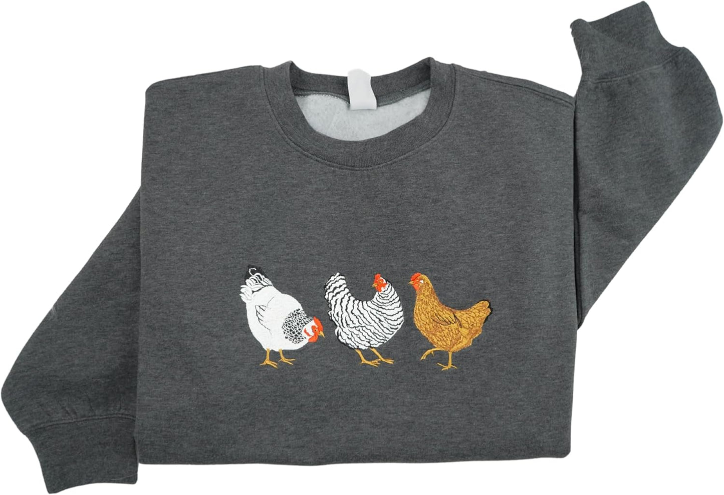 Embroidered Chicken Lover Sweatshirt
