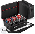 Card Deck Box with Portable Case, 6 Pack Clear Commander Deck Box