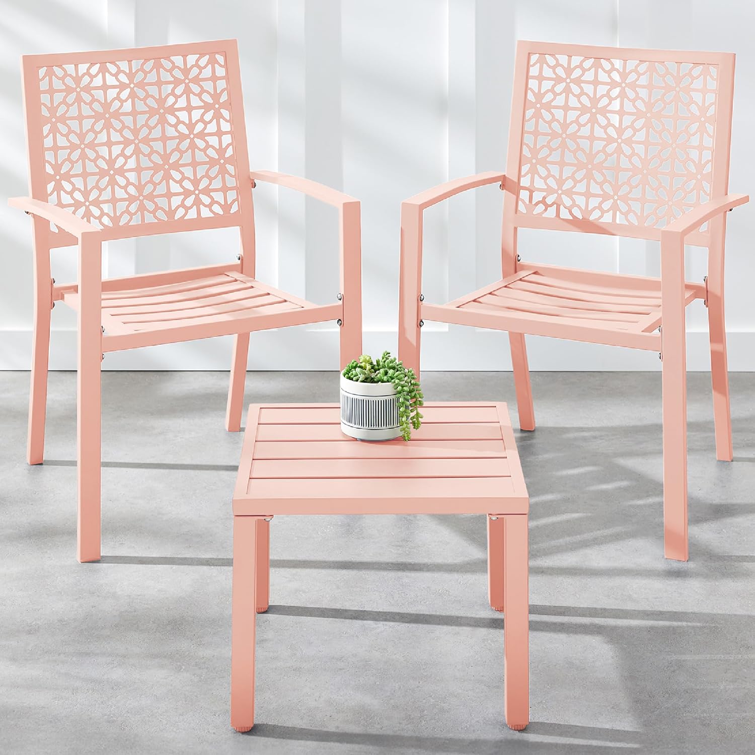 Best Choice Products 3-Piece Outdoor Bistro Set for Garden