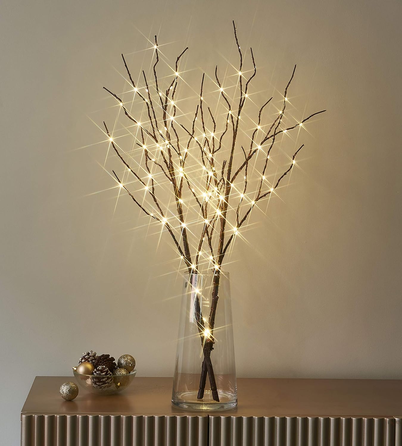 LITBLOOM Lighted Brown Willow Branches for Holiday Decor