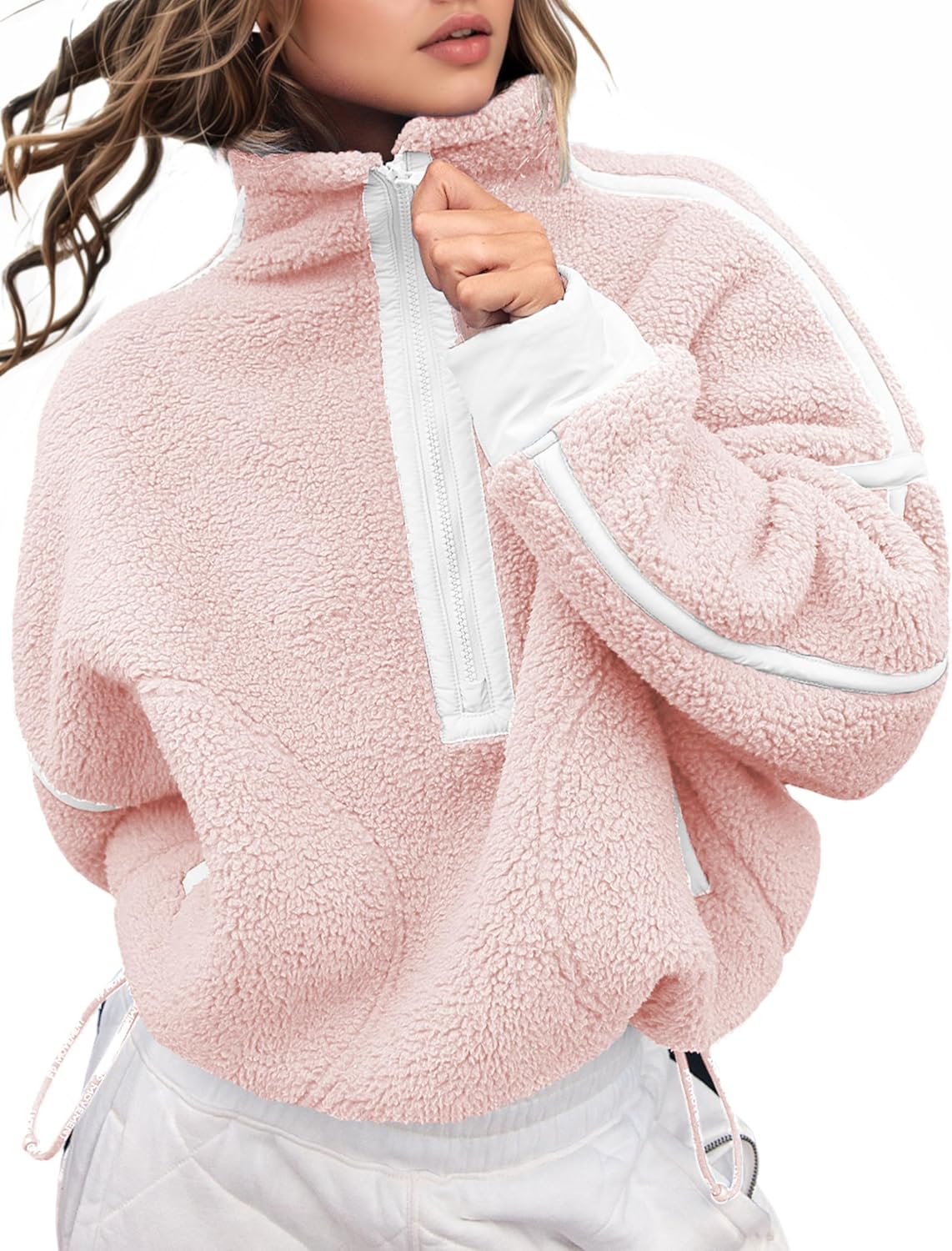 Women's Fleece Sweatshirts Half Zip Pullover for Cozy Comfort