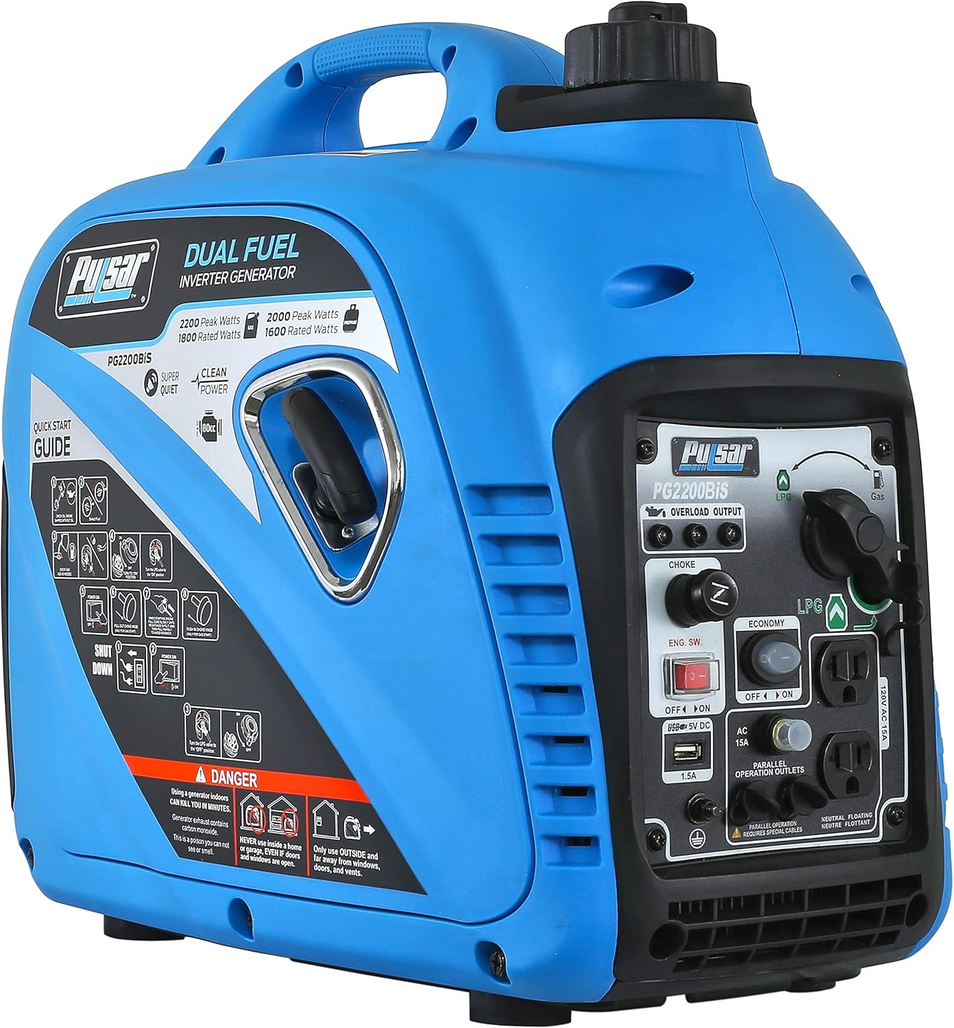 Pulsar 2,200W Quiet Inverter Generator - Ultimate Power & Portability