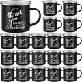 20 Pcs Thank You Gifts Enamel Coffee Mugs for Appreciation