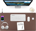 Wireless Charging Mouse Pad 2-in-1 Leather Desk Pad - Fast Charge