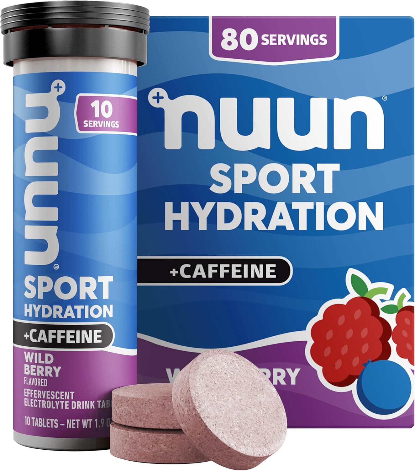 Nuun Sport Electrolyte Tablets with Caffeine for Hydration