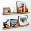 Set of 2 Picture Ledge Shelves for Kids Rooms to Display Memories