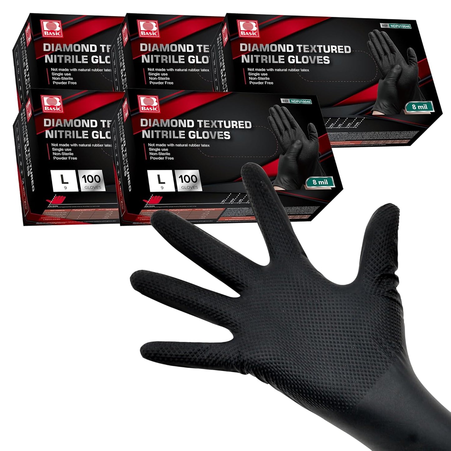 Heavy Duty Nitrile Gloves for Mechanics - 8 Mil Disposable
