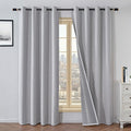 100% Blackout Curtains 96 in Long 2 Panels Set - Total Darkness