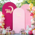 Pink Arch Backdrop Cover Set of 3 Pink Rose Red Gradient - Event