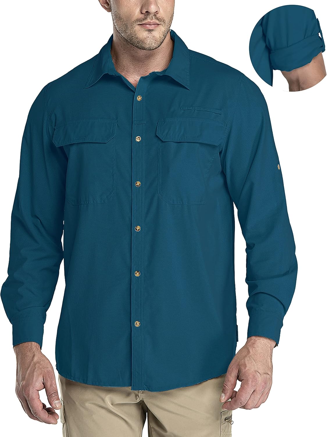 33,000ft Men's Long Sleeve Sun Protection Shirt for Outdoor Fun