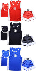 Kids Boxing Uniform Set Top & Shorts 2-Piece Kit - Durable Satin