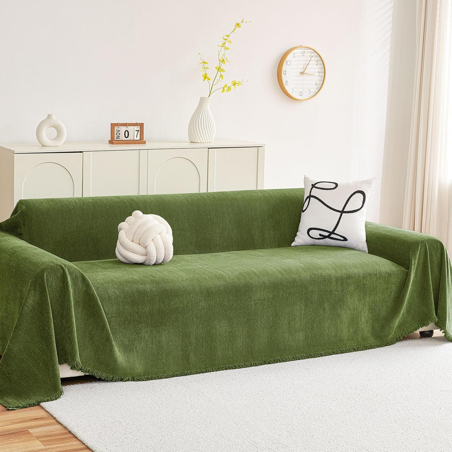 Hyha Couch Cover for Dogs - Soft Chenille Sofa Slipcover
