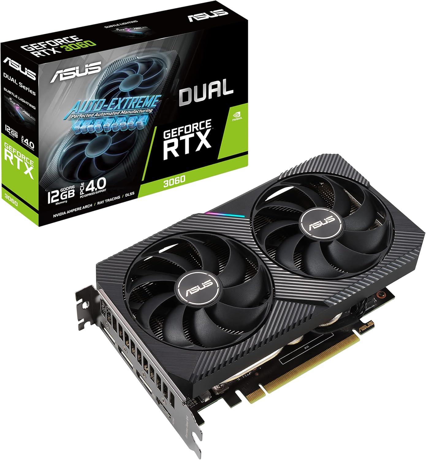 ASUS Dual NVIDIA GeForce RTX 3060 V2 OC Edition 12GB Graphics Card