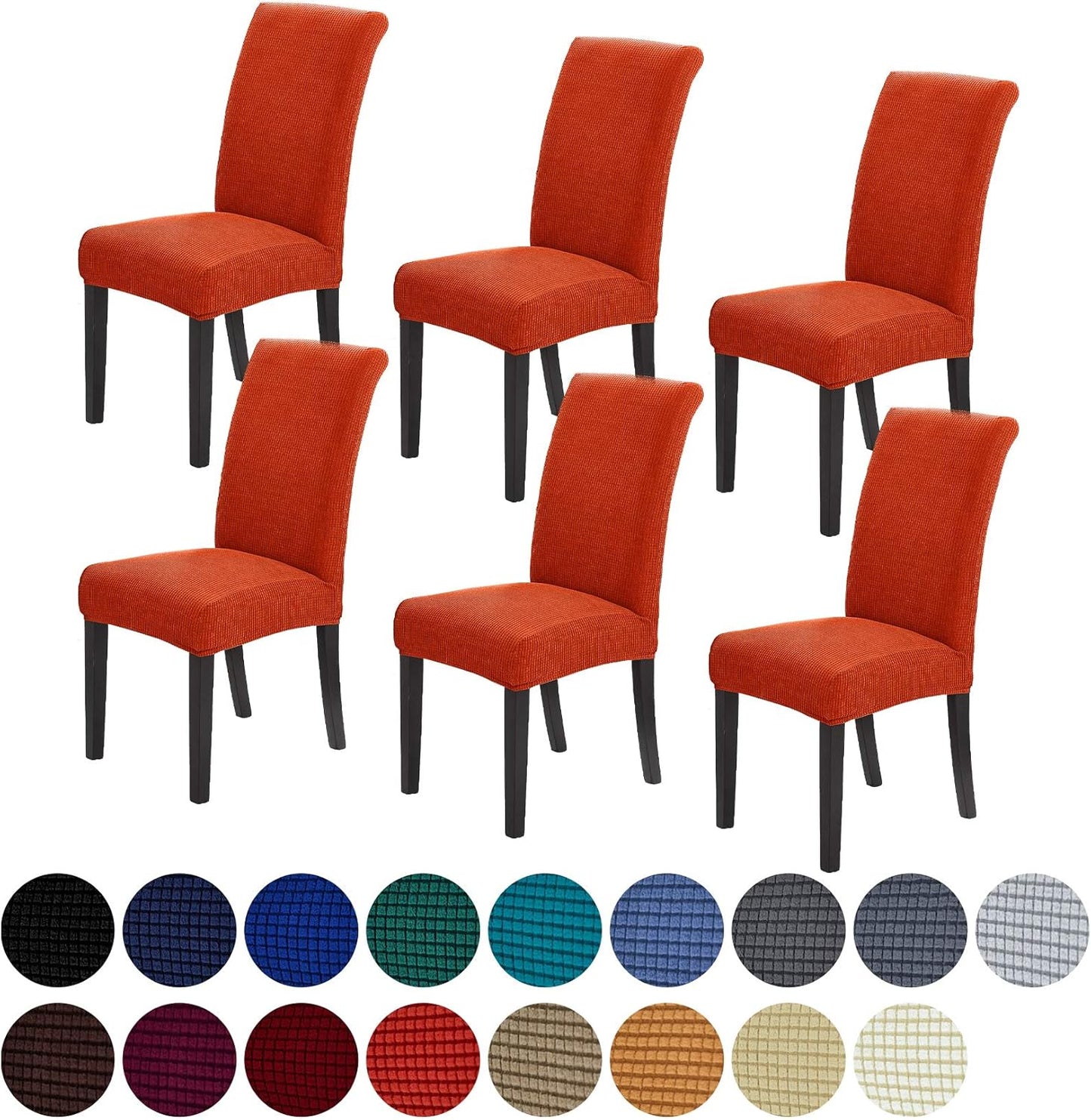 Howhic Stretch Chair Covers for Dining Room - Set of 6
