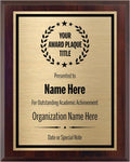 8x10 Award Plaque Gold/Black Personalized Engraved Plaque
