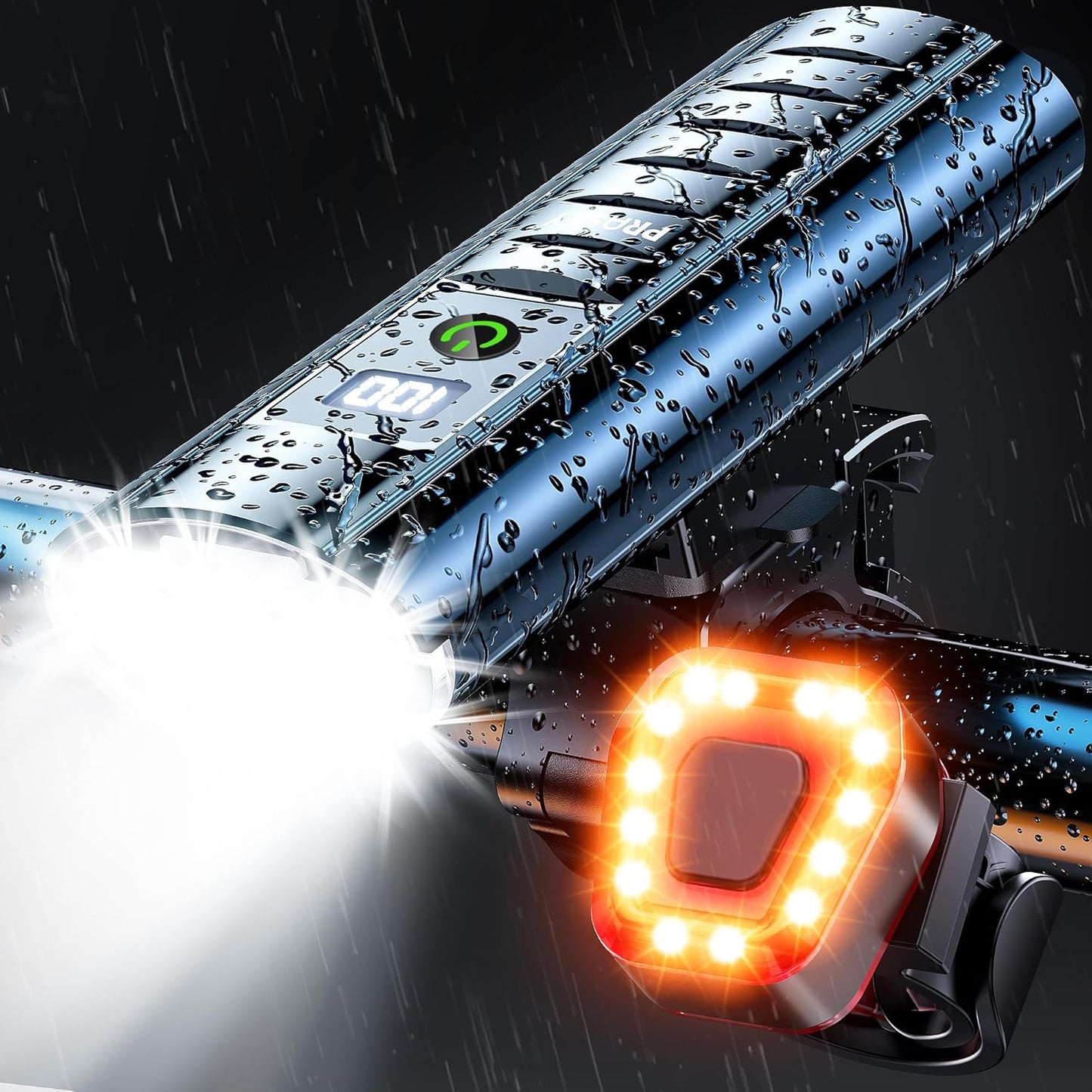 High Lumen Bike Light Set for Night Riding by Prasky