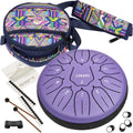 LEKATO 6 Inch Steel Tongue Drum with 11 Notes for Beginners